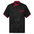 thumbnail image 1 of Ocealan Mens Short/Long Sheeve Uniform Chef Coat Double Breasted Pockt Working Jacket for Hotel Black XXL, 1 of 7