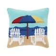 thumbnail image 1 of Ocean Adirondacks Hooked Throw Pillow, 1 of 4