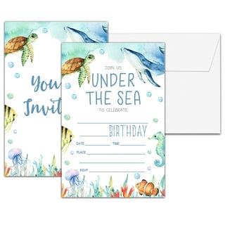 Under The Sea Birthday Invitations
