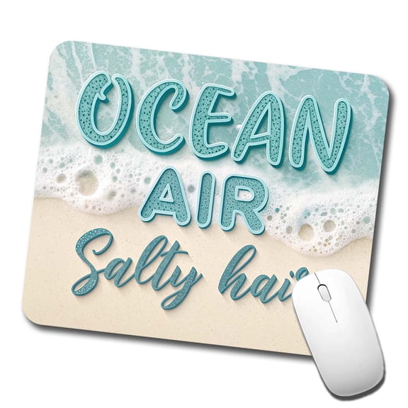 Ocean Air Salty Hair Sea Foam Beach Mouse Pad Low Profile Gaming Mat