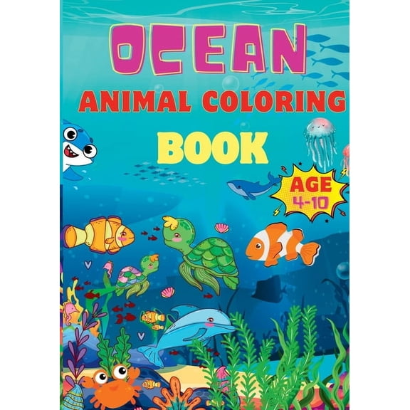 Ocean Animal Coloring Book, (Paperback)