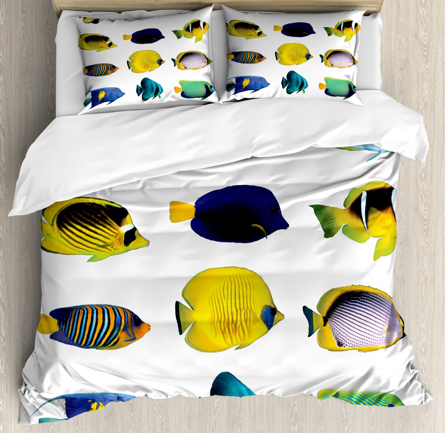 King Size Ocean Animal Tropical Fish Duvet Cover Set