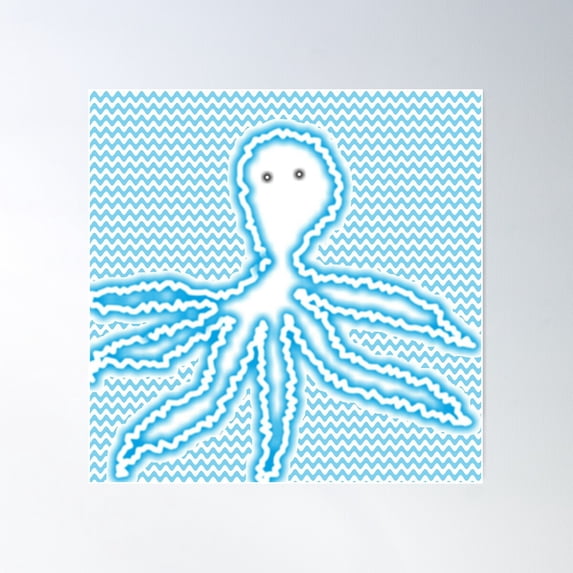 Ocean Animal Octopus Poster Wall Art, Modern Wall Decor For Living Room Bedroom, 30x30 UNFRAMED