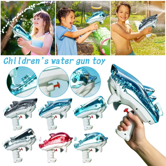 Ocean Animal Water Blaster Toy, Safe Easy Operation Water Sprayer, Interactive Water Play Toy for All Ages Outdoor Activities Blue Shark