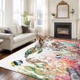 thumbnail image 1 of Ocean Area Rugs 5x7 ft Sea Turtle Jellyfish Octopus Seahorse Coral Coastal Washable Rug Non Slip Indoor Carpet Absorbent Floor Mat for Living Room Bedroom Dining Room, 1 of 9