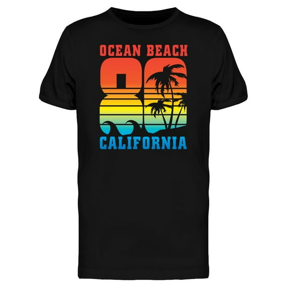 Ocean Beach 80 California T-Shirt Men -Image by Shutterstock, Male 4X-Large