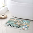 thumbnail image 1 of Ocean Beach Bathroom Floor Mat Funny Quotes Starfish Lighthouse Nautical Theme Bathroom Mat Farmhouse Vintage Rustic Wood Front Back Door Mats Waterproof Inside Floor Mat Home Decor,24 x 16 inch, 1 of 7