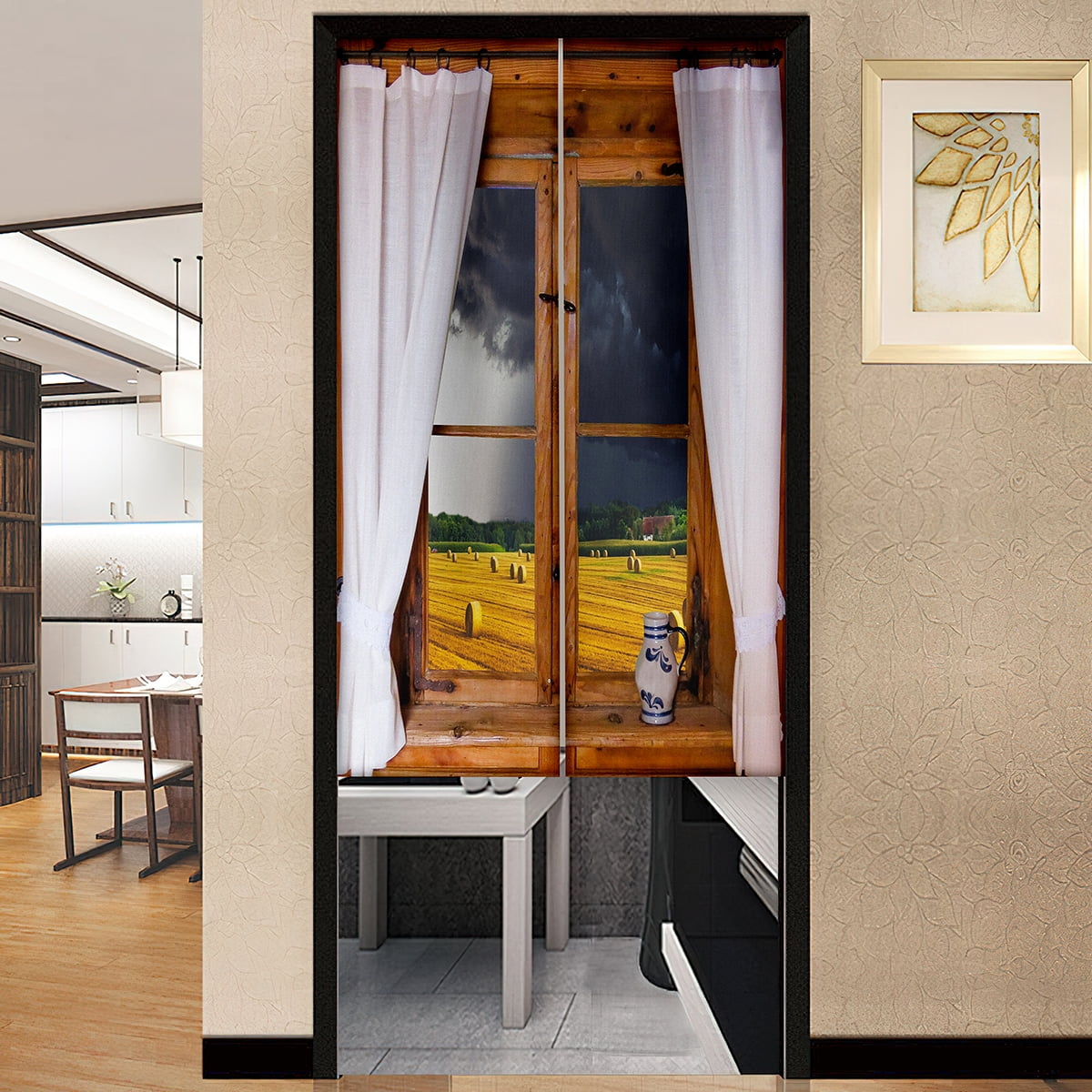 Ocean Beach Door Curtains Bedroom Kitchen Living Room Partition Home  Entrance Restaurant Hanging Half-Curtain Privacy ration - Walmart.com, image size:1200x1200