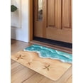 thumbnail image 1 of Ocean Beach Door Mat&nbsp;Indoor Outdoor Entrance, Non Slip Small Rug for Kitchen Bathroom Entryway Rug, Starfish Sea Waves Coastal Seaside Sand Washable Doormat Floor Mat 18x30 Inch, 1 of 8