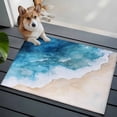 thumbnail image 1 of Ocean Beach Front Door Rugs 2x3 ft Blue Gradient Waves Summer Coastal Small Rug for Entryway Non Slip Washable Bathroom Door Mat Absorbent Floor Mat for Indoor Entrance, 1 of 9