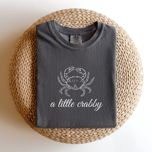 Ocean Beach Funny Meme A Little Crabby Summer Aesthetic Oversize Womens Mens Unisex T-Shirt