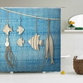 thumbnail image 1 of Ocean Beach Sea Waves Shower Curtain Bathroom Curtains Waterproof Polyester Cloth Home Decoration 180*180cm Bath Curtains Set, 1 of 5