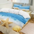 thumbnail image 1 of Ocean Beach Set Duvet Cover Themed Multicolor Polyester Bedding Set Duvet Cover for Twin Size, 1 of 6