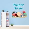 thumbnail image 1 of Ocean Beach Shell Made For The Sea Creatures Crab Octopus Fish Seahorse Clam Shellfish Urchin Kelp Queen Sweet Dreams Bedtime Unicorn Holiday Decorating Wall Decal Sticker - Size: 10 In X 9 In, 1 of 5