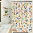 thumbnail image 1 of Ocean Beach Shower Curtain Colorful Coral Reef Starfish Shell Summer Kids Shower Curtain Bathroom Set Waterproof Bath Decoration Accessories Home Decor, 72x84 Inch, 1 of 6