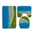 thumbnail image 1 of Ocean Beach Shower Curtain Sets Sunrise Sea Sunset Marine Natural Scenery Non-Slip Rug Toilet Lid Cover Bath Mat Bathroom Decor, 1 of 5