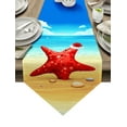thumbnail image 1 of Ocean Beach StarShell Table Runner Country Wedding Decoration Tablecloth Table Flag Placemat Dust Cover Table Mat For Home, 1 of 5