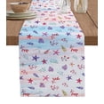 thumbnail image 1 of Ocean Beach StarShell Table Runner Home Wedding Table Flag Mat Table Centerpieces Decoration Party Dining Long Tablecloth, 1 of 7