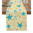 thumbnail image 1 of Ocean Beach StarShell Table Runner Home Wedding Table Flag Mat Table Centerpieces Decoration Party Dining Long Tablecloth, 1 of 7