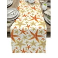 thumbnail image 1 of Ocean Beach StarShell Table Runner Home Wedding Table Flag Mat Table Centerpieces Decoration Party Dining Long Tablecloth, 1 of 7