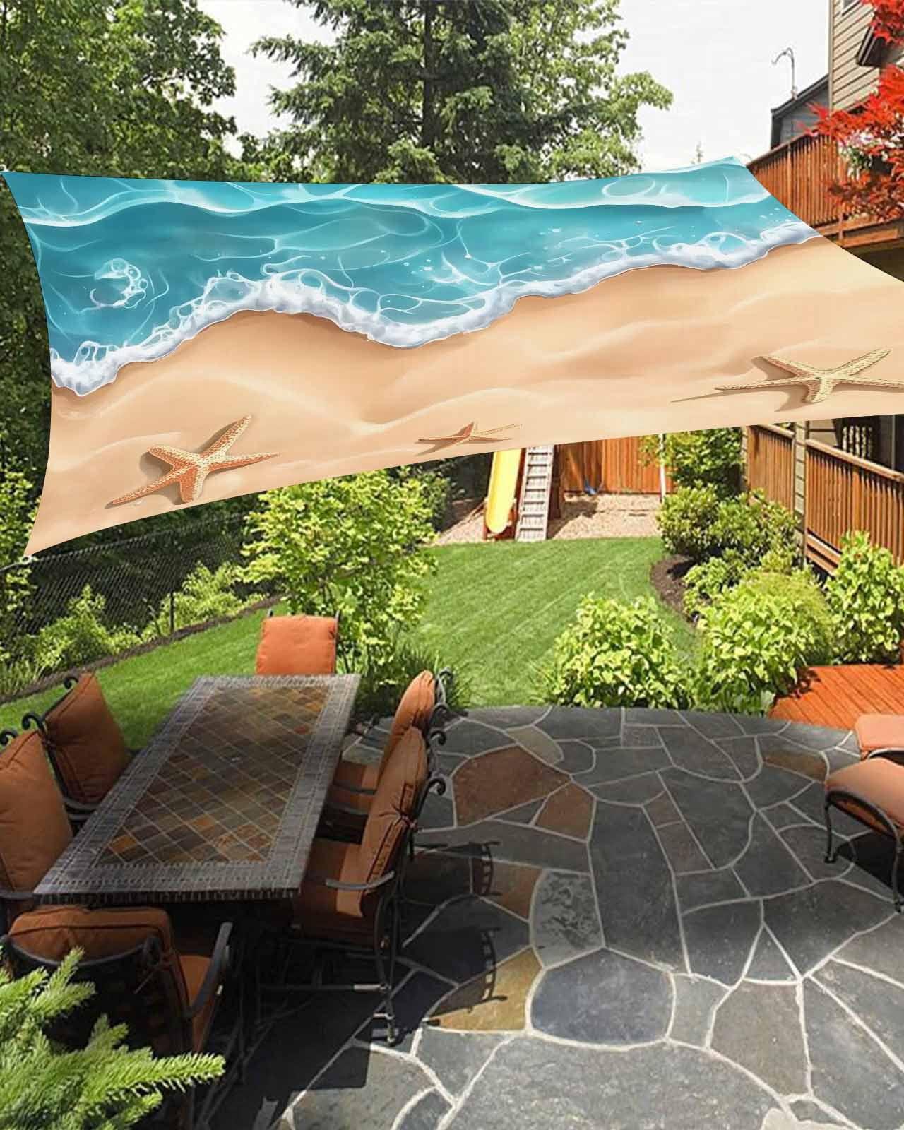 Ocean Beach Sun Sail Shades Rectangle Canopy,Sunlight Block Heavy Duty ...