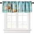 thumbnail image 1 of Ocean Beach Theme Window Valance Curtain,Starfish Seashells Coral, Decorative Curtain Valance for Kitchen Bedroom Decor with Rod Pocket, 1 of 5
