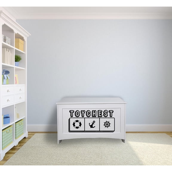 Ocean Beach Toy Chest Toy Box Toys Label Sticker Art Decal for Kids Room Playroom Playground Playhouse Nursery Kindergarten House Fun Home Decor Stickers Wall Art Vinyl Decoration Size (8x10 inch)
