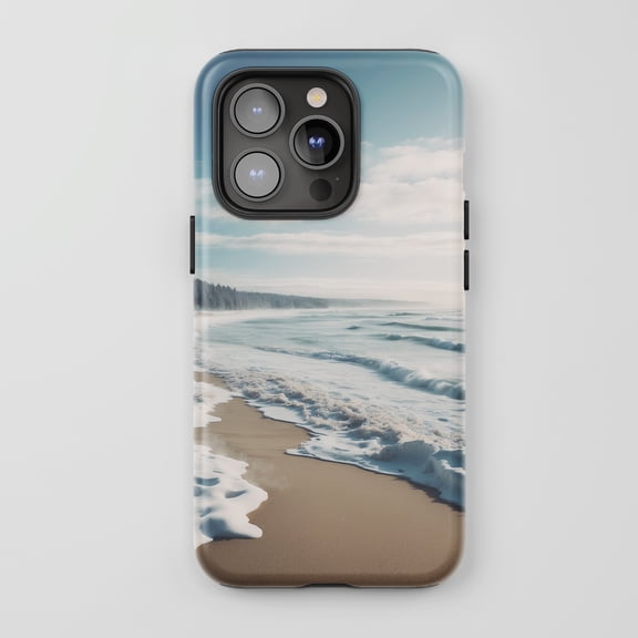 Ocean Beach Wave For All iPhone Series Tough Phone Case Nature Blue Sky