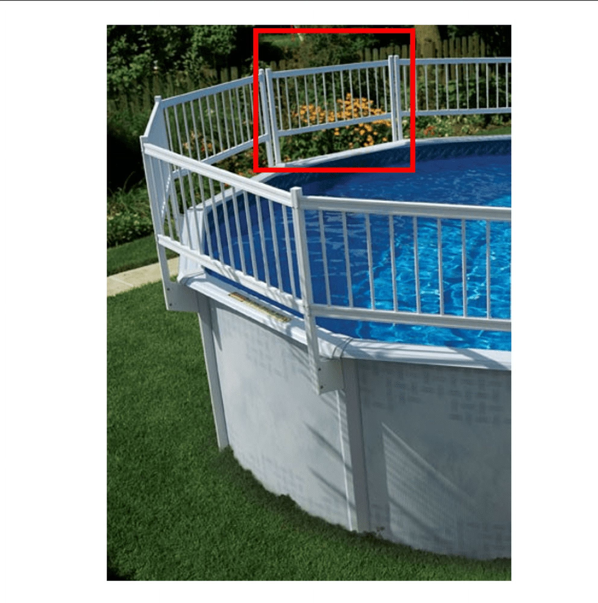 Ocean Blue Above Ground Swimming Pool 24" Height Resin Safety Fence
