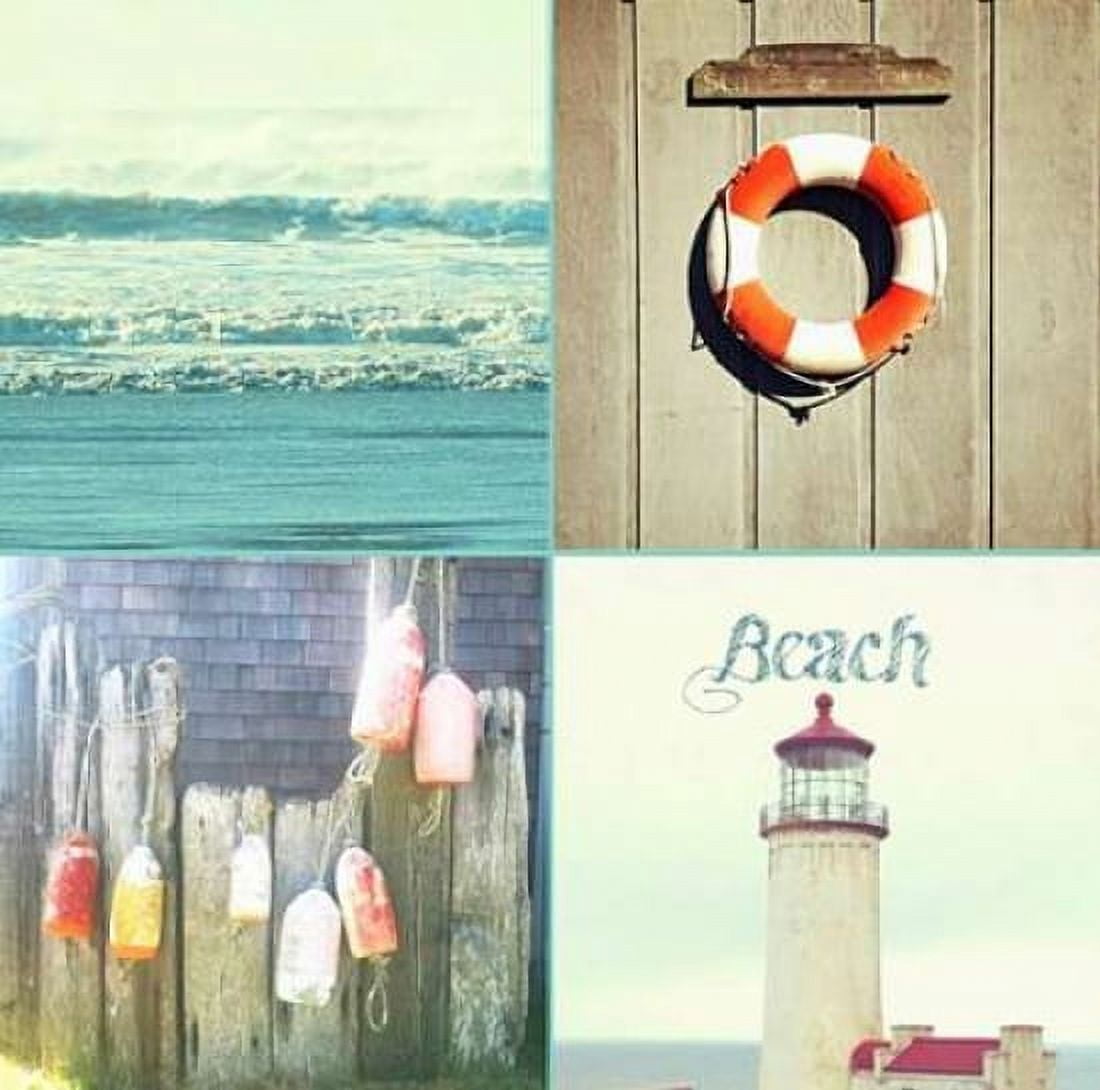 Ocean Blue BEACH Canvas Art - Vicki Dvorak (24 x 24)