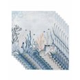 thumbnail image 1 of Ocean Blue Coral Cloth Napkins Set of 8 Reusable Dinner Napkins, Summer Coastal Starfish Flower Cocktail Napkin Washable Table Napkins for Wedding/Holiday Party/Baby Shower 20"x20", 1 of 7