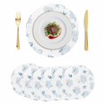 thumbnail image 1 of Ocean Blue Coral Round 13 Inch Placemats Set of 6, Summer Coastal Starfish Conch Nautical HeatResistant Non Slip Place Mats for Dining Table, Wipeable Braided Kitchen Table Mats for Housewarming, 1 of 9