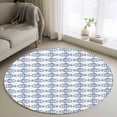thumbnail image 1 of Ocean Blue Fish Round Area Rug 4Ft Washable Circle Rugs for Bedroom Dining Room, Summer Fishing Coastal Nautical Simple Non-Slip Carpet Floor Mats Indoor Outdoor Carpet Runner Aesthetic Home Decor, 1 of 8