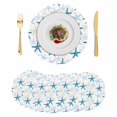 thumbnail image 1 of Ocean Blue Starfish Round 15 Inch Placemats Set of 6, Summer Coastal Beach HeatResistant Non Slip Place Mats for Dining Table, Wipeable Braided Kitchen Table Mats for Housewarming, 1 of 9