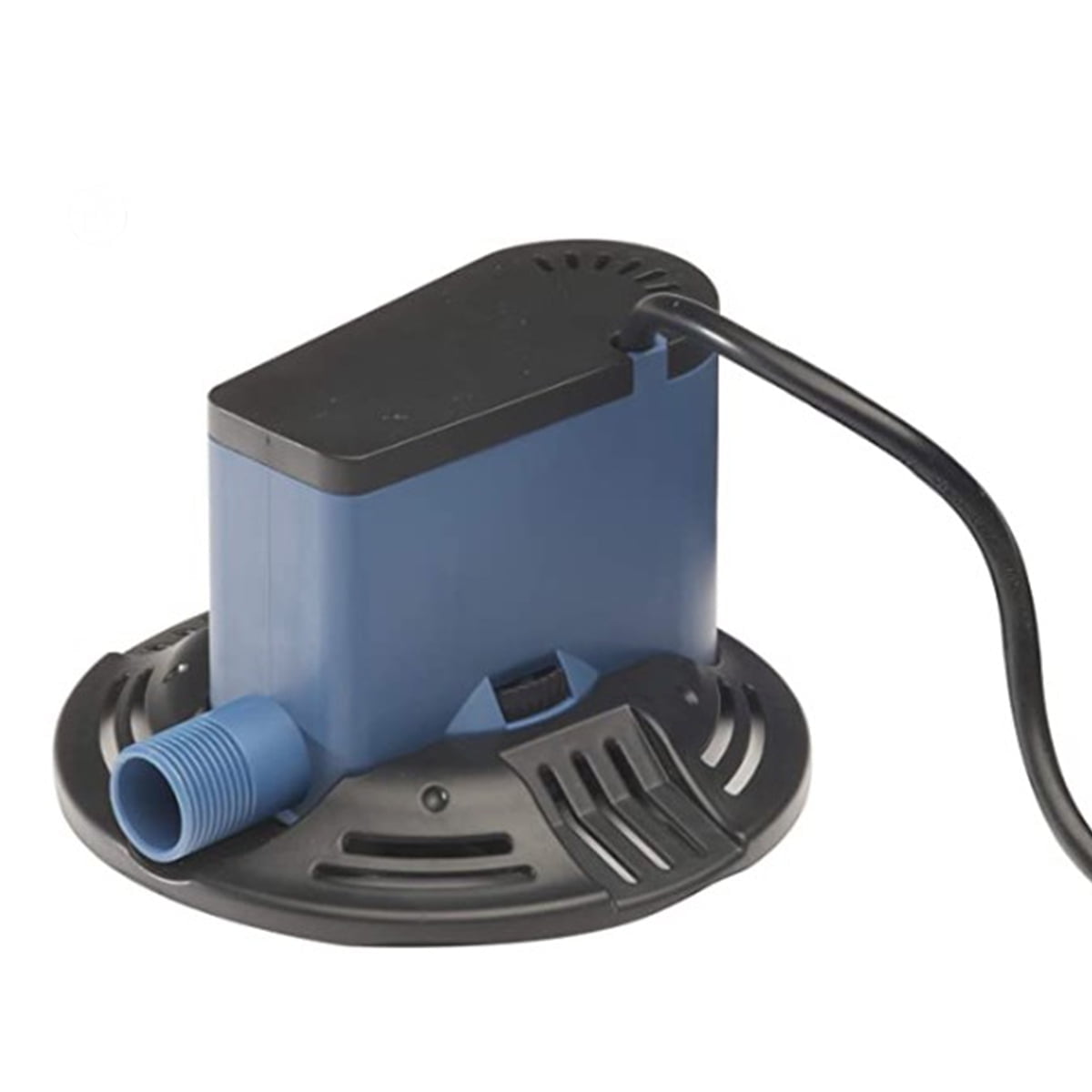Blue and Black Submersible Pool Cover Pump with Garden Hose Adapter