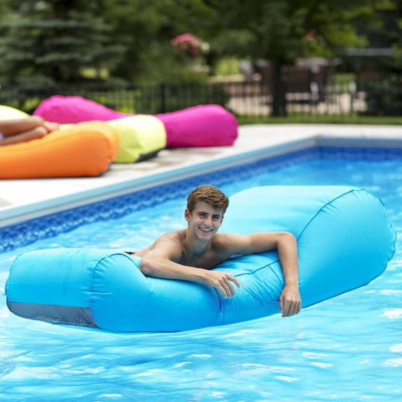 Ocean Blue Vinyl Sunsearcher Capri Inflatable Pool Float, Green