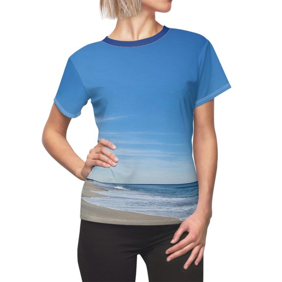 'Ocean Blue' Women's Cut & Sew Tee (AOP)
