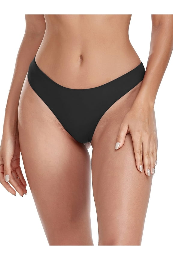Women's Cheeky Brazilian Cut Bikini Bottom Seamless Low Rise Bathing Suit Swim Bottom