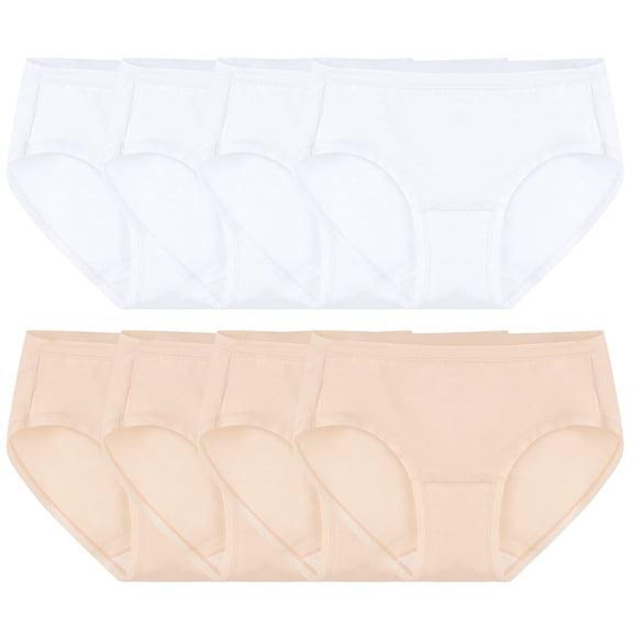 Ocean Blues Women's Cotton Underwear Mid Waisted Full Coverage 8-Pack Ladies Panties