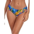 thumbnail image 1 of Ocean Blues Women's Full Coverage Bikini Bottom Low Rise Ruched Sides Swim Bottoms Leopard Print Floral Bathing Suit Bottoms, 1 of 9