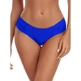 thumbnail image 1 of Ocean Blues Women's Full Coverage Bikini Bottom Mid Rise Ruched Sides Swim Bottoms, 1 of 8