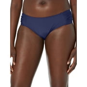 Ocean Blues Womens Full Coverage Bikini Bottom Mid Rise Ruched Sides Swim Bottoms