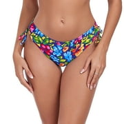 Ocean Blues Women's Full Coverage Swim Bottom Tie Sides Bikini Bottom Full Coverage Ruched Sides Swimwear Bathing Suits