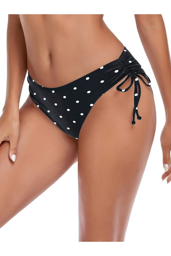 Women's Full Coverage Swim Bottom Tie Sides Bikini Bottom