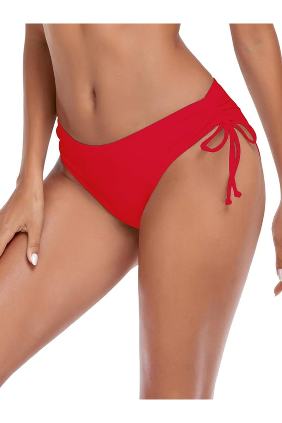 Women's Full Coverage Swim Bottom Tie Sides Bikini Bottom