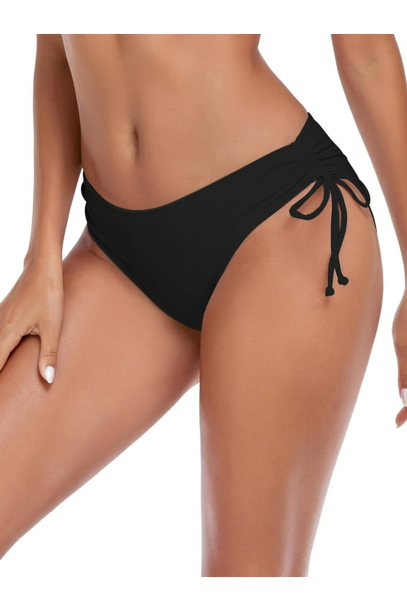 Women's Full Coverage Swim Bottom Tie Sides Bikini Bottom