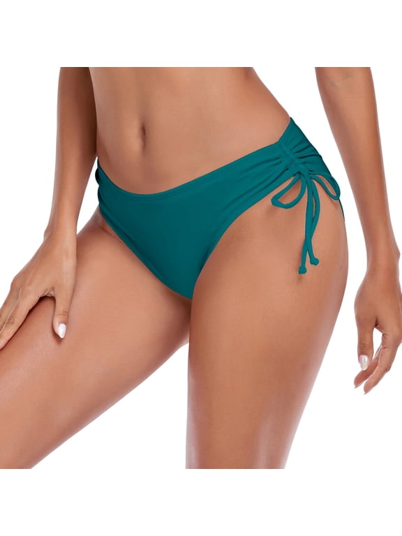 Women's Full Coverage Swim Bottom Tie Sides Bikini Bottom