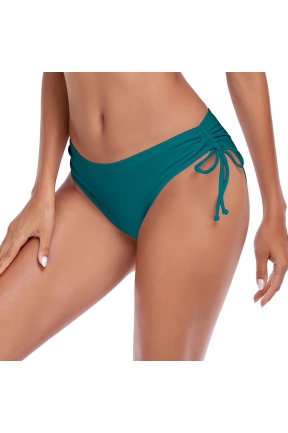 Women's Full Coverage Swim Bottom Tie Sides Bikini Bottom
