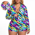 thumbnail image 1 of Ocean Blues Women's Long Sleeve One Piece Bathing Suit Athletic Boyleg One Piece Swimsuit UPF 50+ Sun Protection Rash Guard, 1 of 8