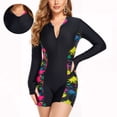 thumbnail image 1 of Ocean Blues Women's Long Sleeve One Piece Bathing Suit Athletic Boyleg One Piece Swimsuit UPF 50+ Sun Protection Rash Guard, 1 of 9